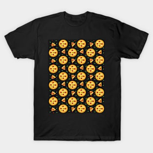 Abstract Pizza Pattern T-Shirt